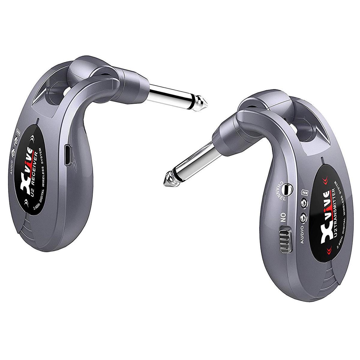 

XVIVE U2 2.4GHz Guitar Wireless System, 1/4" Transmitter & Receiver, Gray