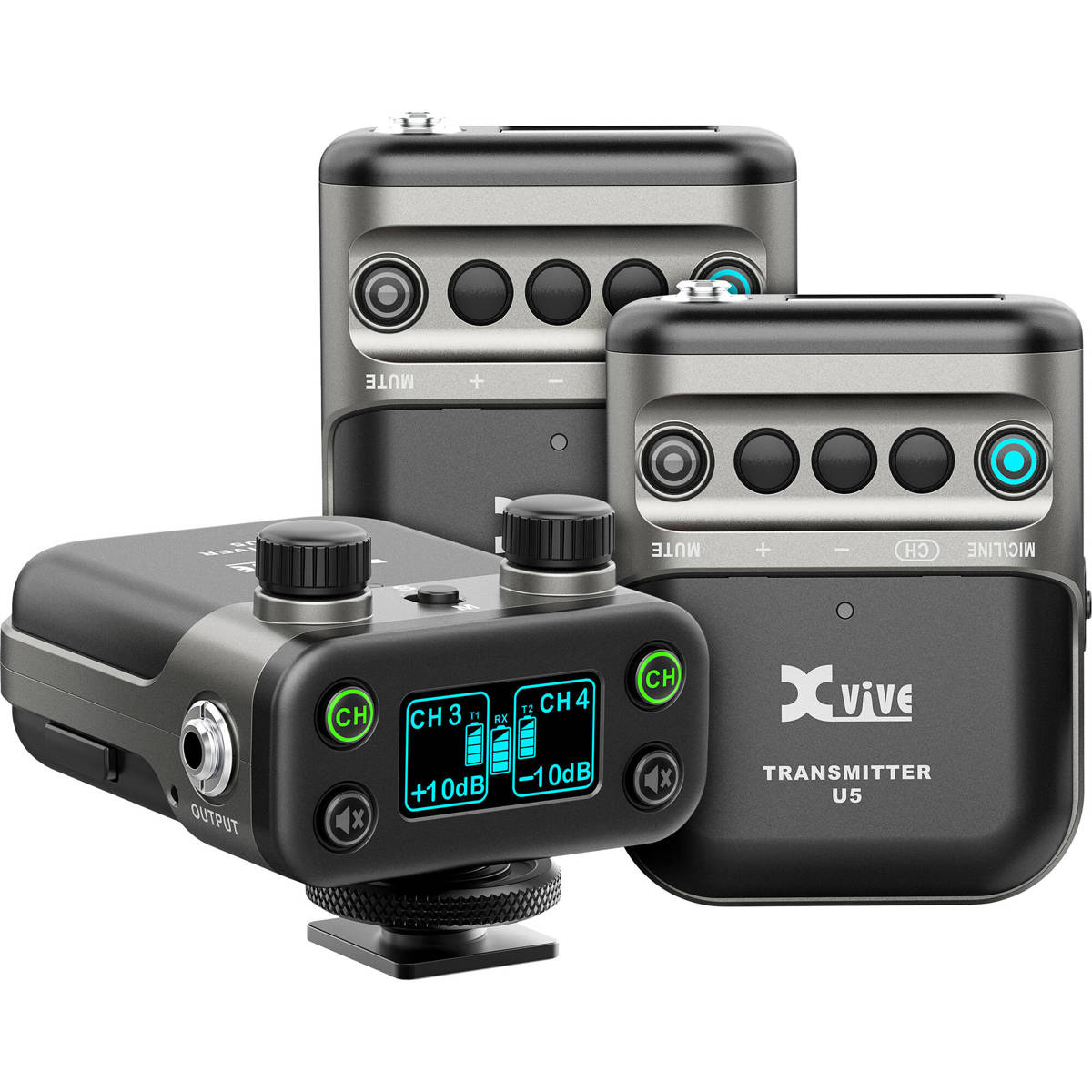 

XVIVE U5T2 Camera-Mount Digital Wireless Mic System, 2400-2483.5MHz