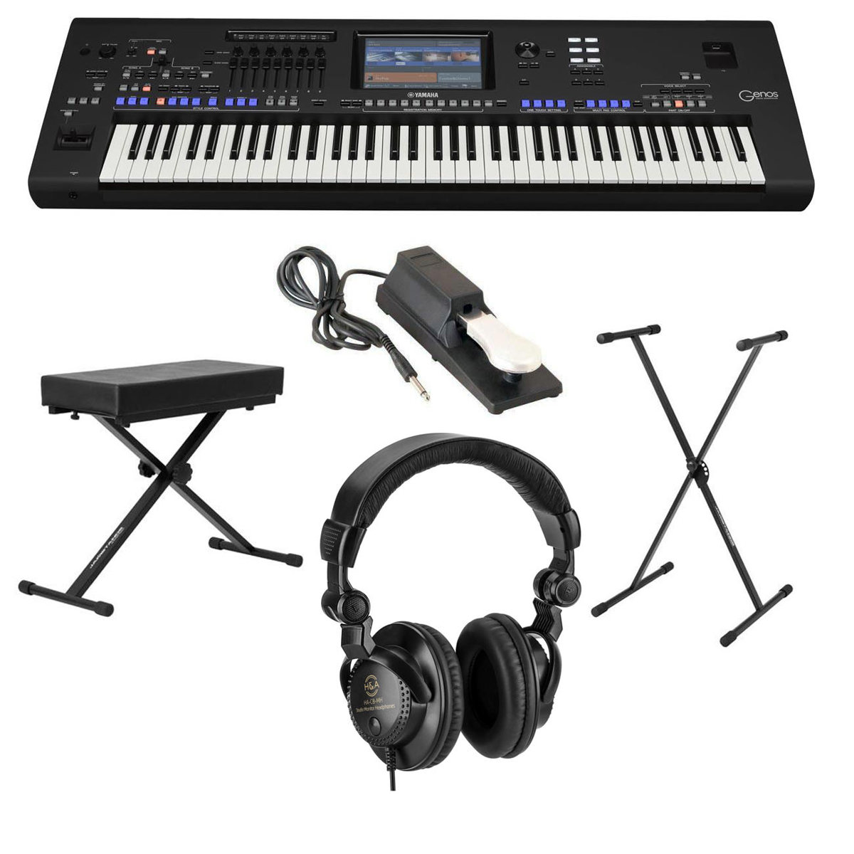 

Yamaha Genos 76-Key Flagship Arranger Workstation Keyboard - With Accessory Kit