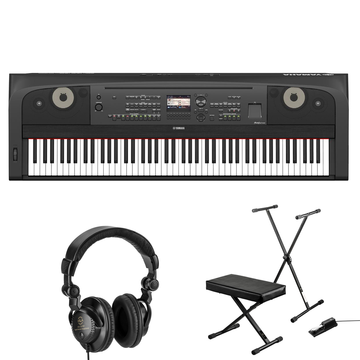 

Yamaha DGX670 88-Key Grand Piano, Black, with Stand, Bench, Pedal, Headphones