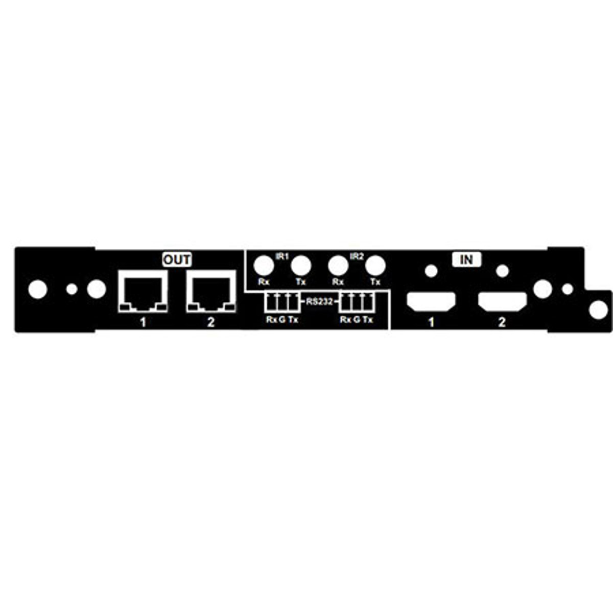

Zigen 2-In/2-Out HDMI-HDBaseT 100m/4K Modular I/O Card, Right Side