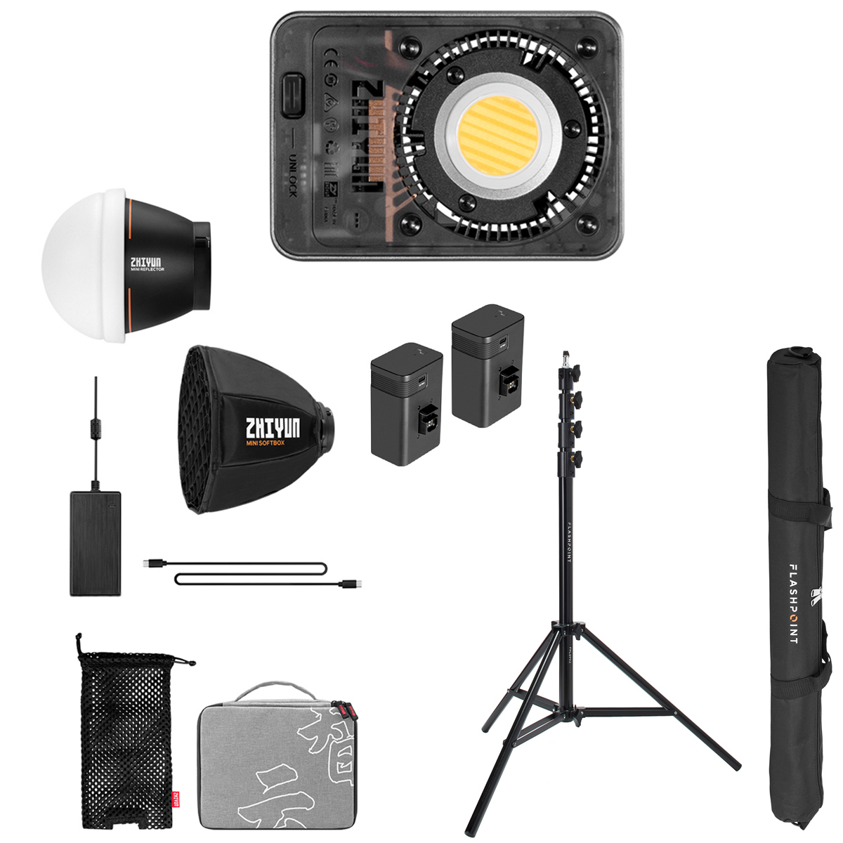 

Zhiyun PLX105 MOLUS X60 60W Bi-Color COB LED Light Pro Kit, w/9.5' Light Stand