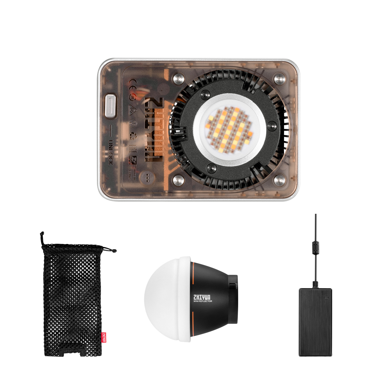 

Zhiyun PLX104 MOLUS X60RGB 60W RGB Pocket COB LED Light
