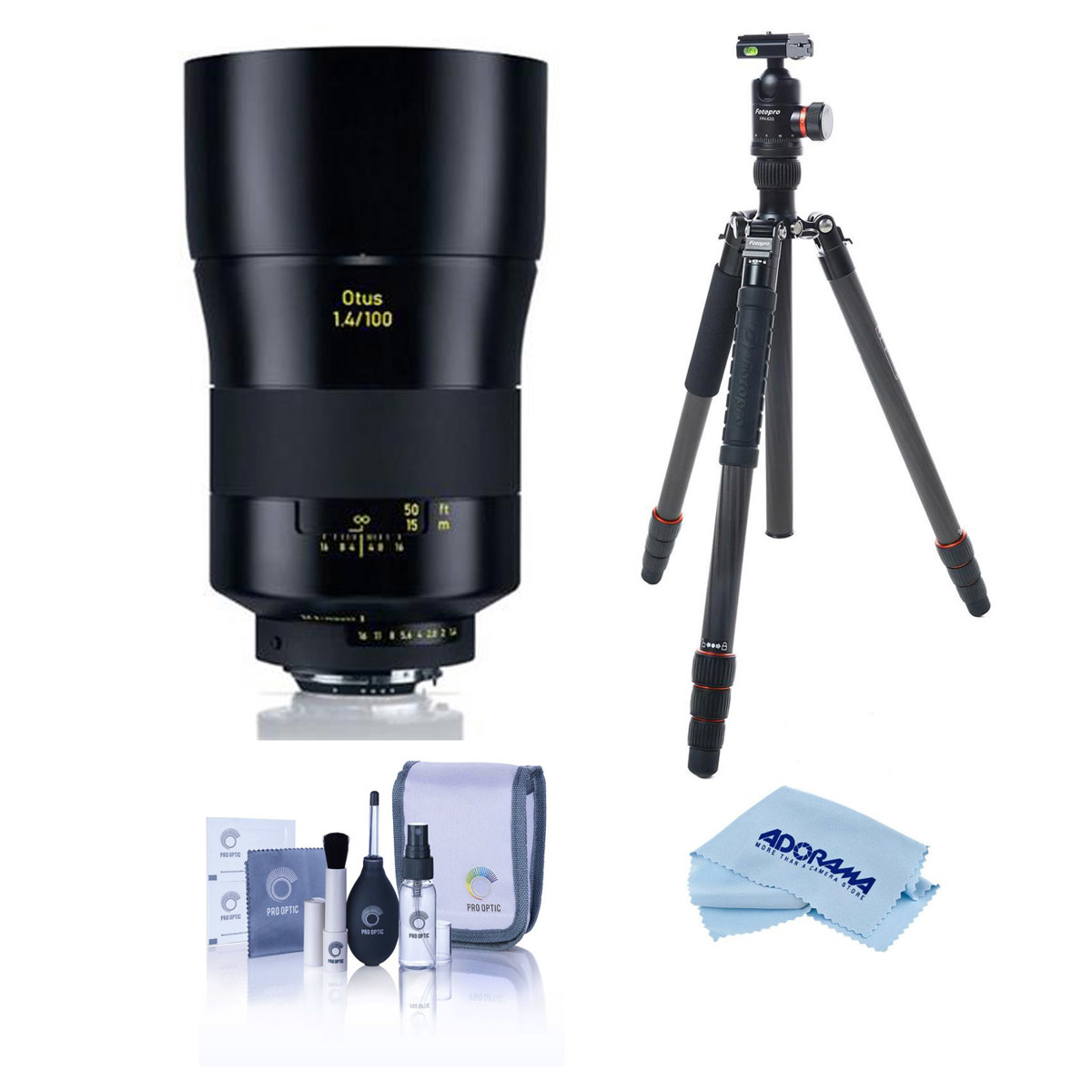 

Zeiss 100mm f/1.4 Apo Sonnar ZF.2 Lens with FotoPro X-Go Max CF Tripod Kit