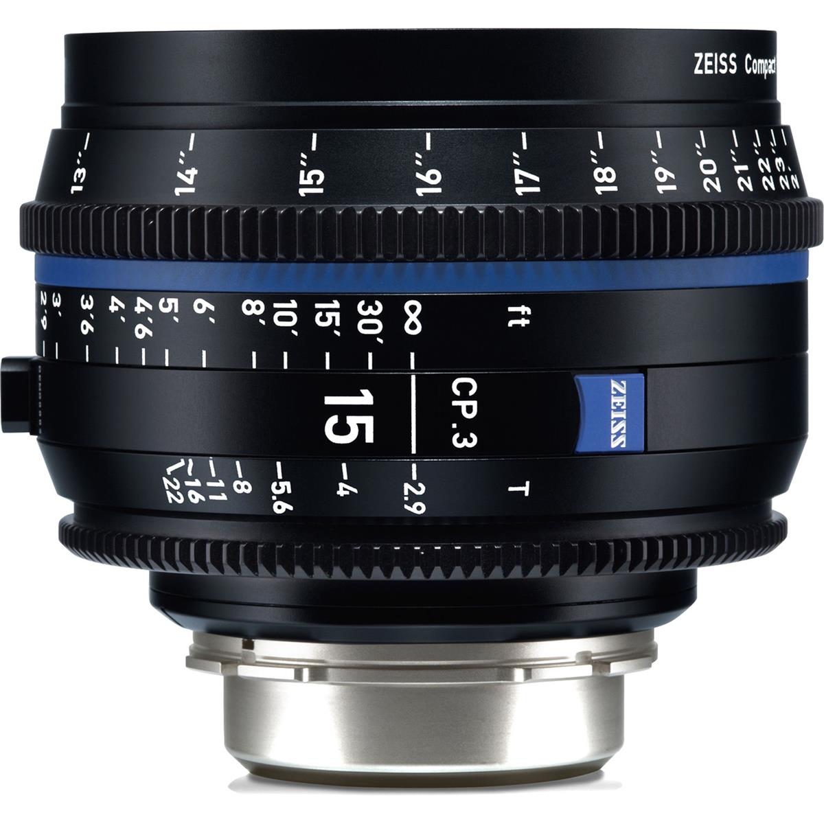 Zeiss CP.3 15mm T2.9 Compact Prime Cine Lens for Micro Four Thirds, Feet -  2189-455