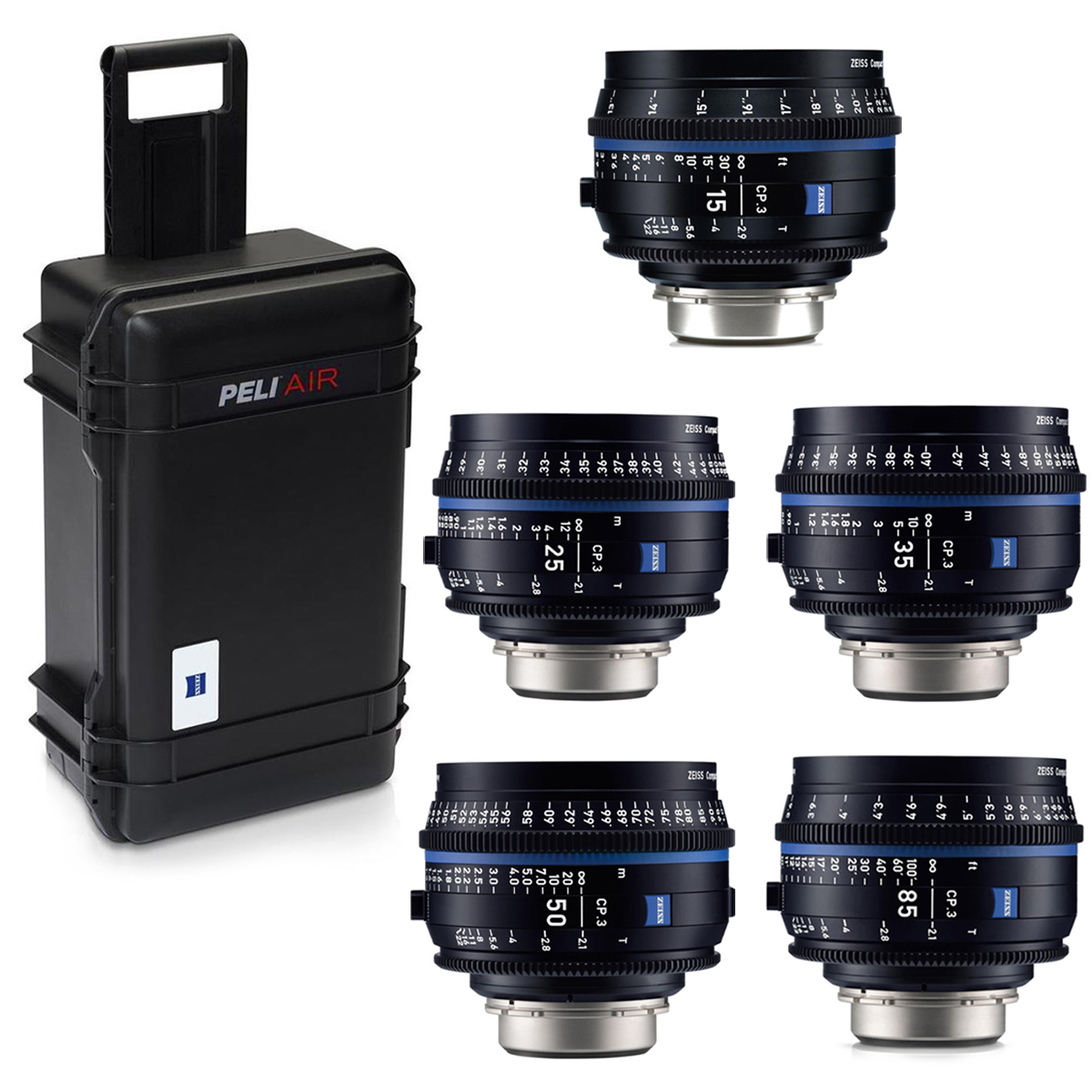 

Zeiss Compact Prime CP.3 5-Piece Cine Lens Bundle for PL Mount w/ Transport Case