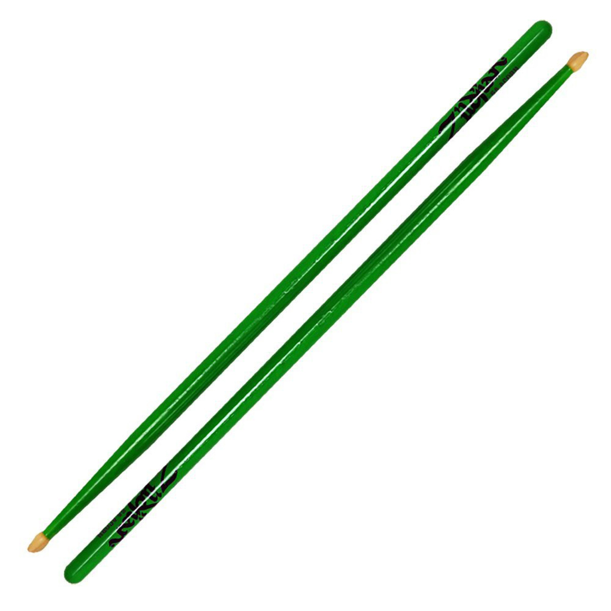 Image of Zildjian 5A Acorn Wood Neon Green Drumsticks