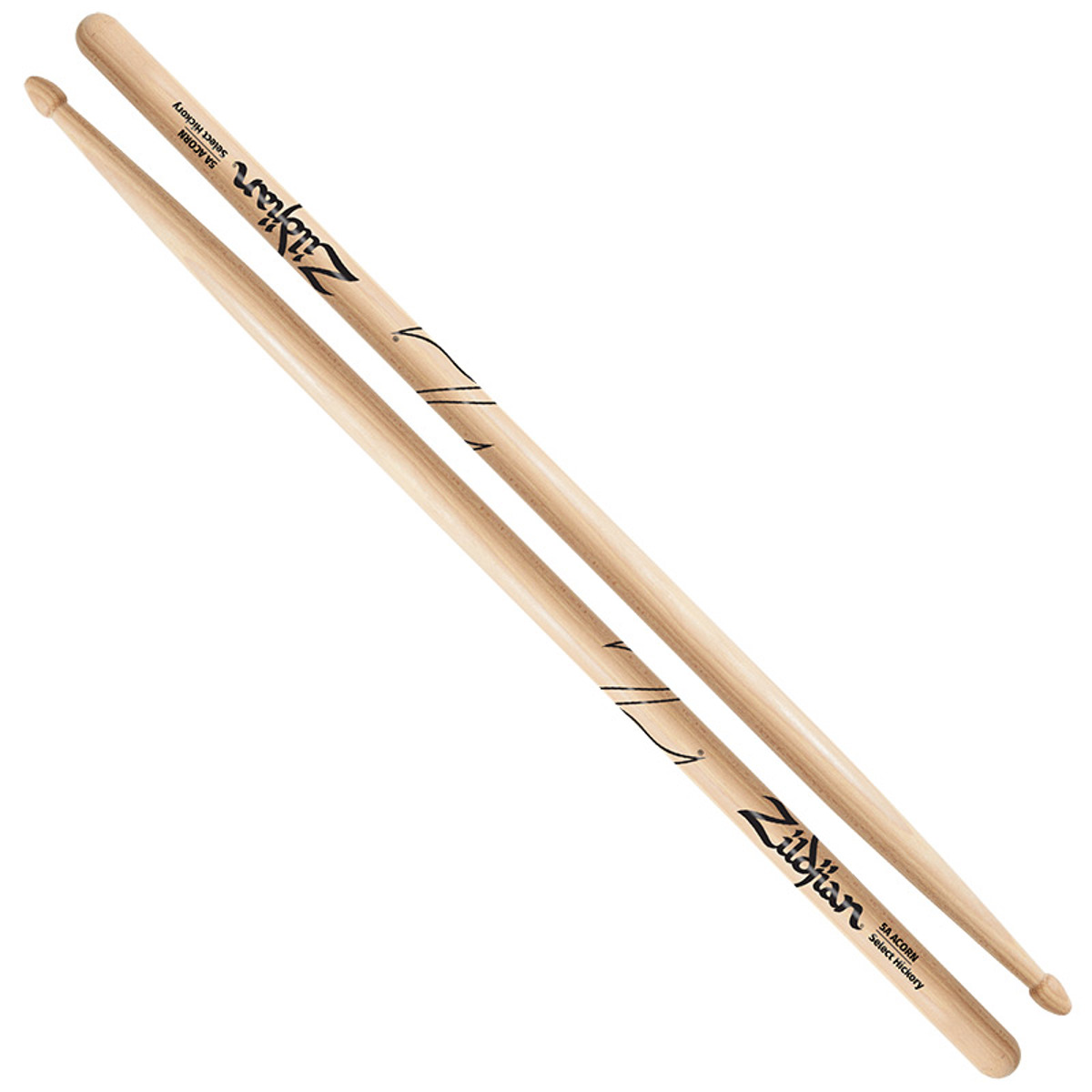 

Zildjian Hickory Series 5A Acorn Drumsticks, Pair, Natural