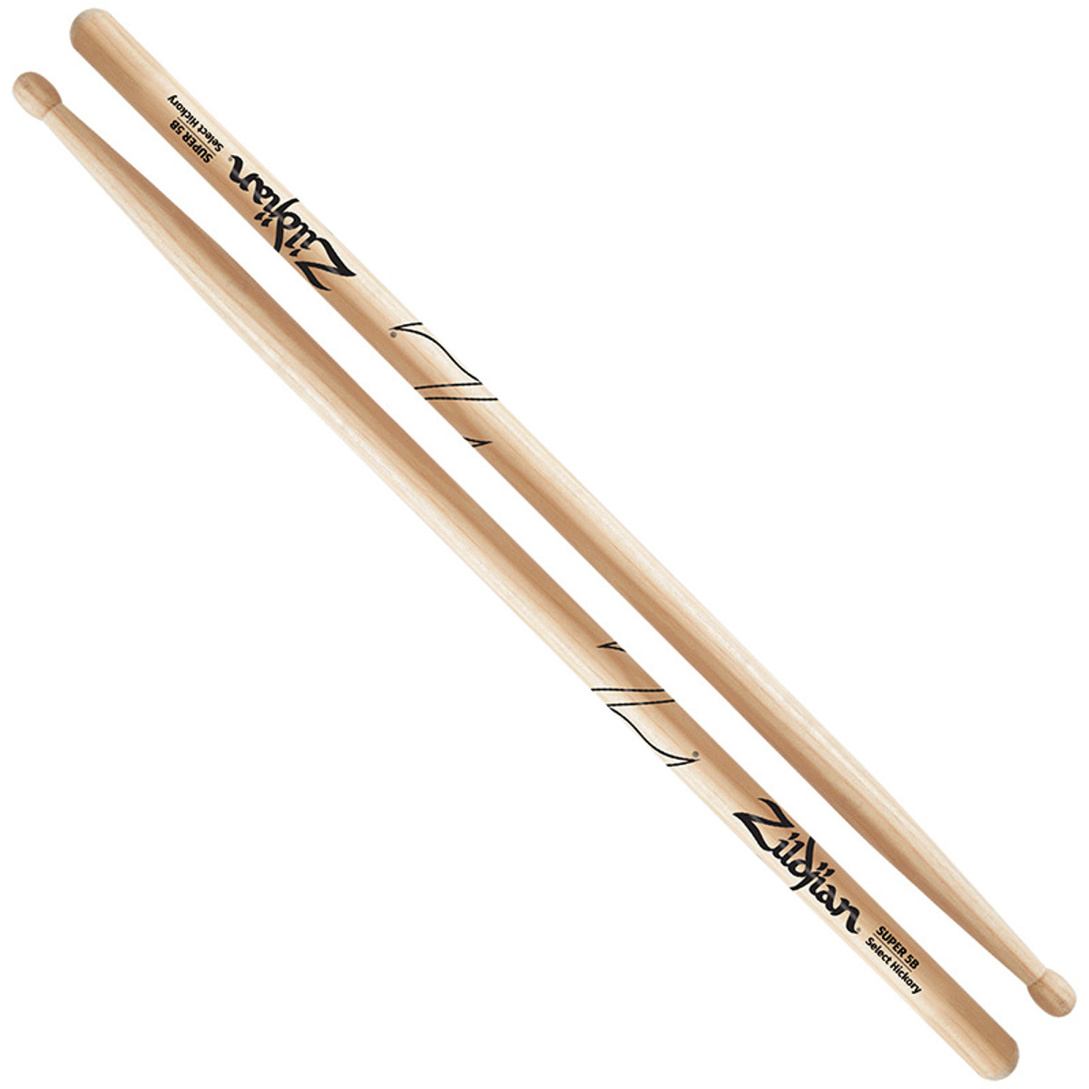 

Zildjian Hickory Series Super 5B Wood Drumsticks, Pair, Natural