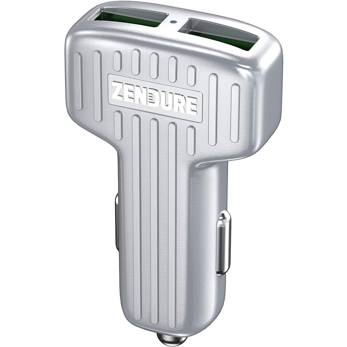 

Zendure 30W Car Charger with QC 3.0 and Dual USB Ports, Silver