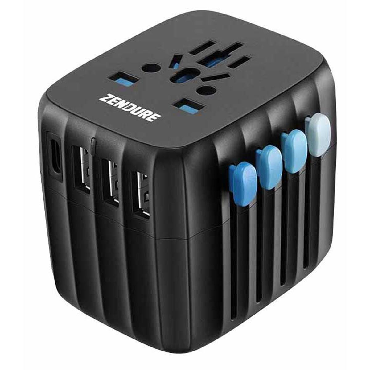 

Zendure Passport 30W USB-C Global Travel Adapter with Auto-Resetting Fuse, Black