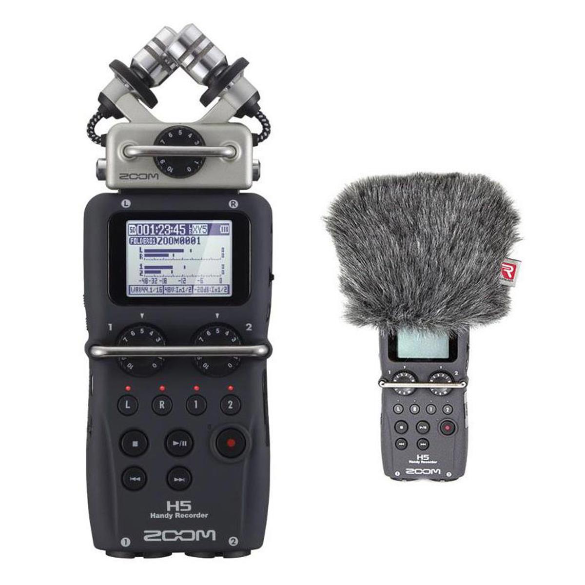 

Zoom H5 Recorder with Interchangeable Mic System w/Mini Windjammer for Zoom H5