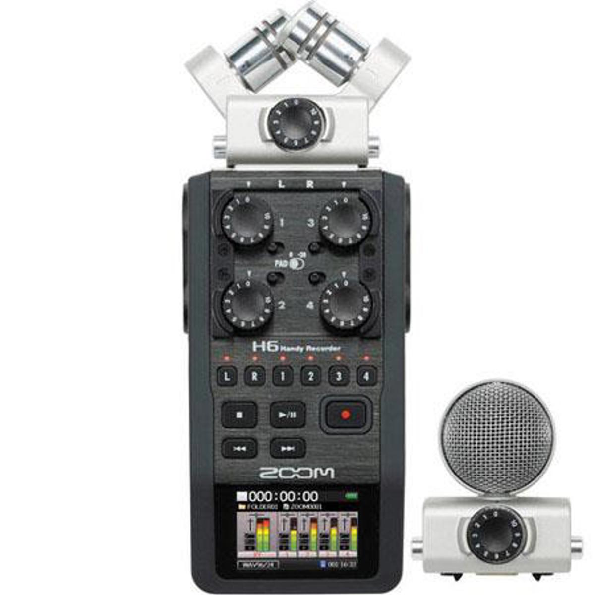 

Zoom H6 Handy Recorder with Interchangeable Microphone System