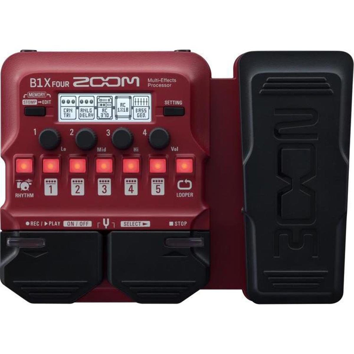 Image of Zoom B1X Four Multi-Effects Processor with Expression Pedal for Bass Guitar