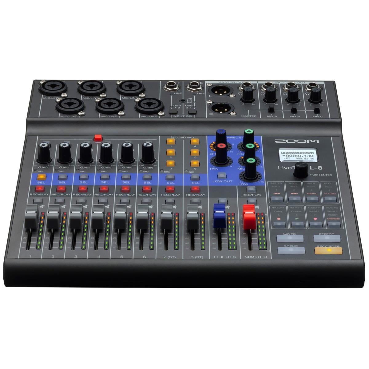 

Zoom LiveTrak L-8 Portable 8-Channel Digital Mixer and Multitrack Recorder