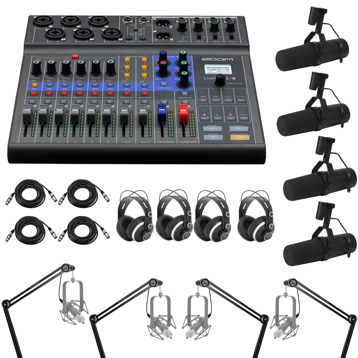 

Zoom LiveTrak L-8 Portable 8-Channel Mixer and Multitrack Recorder W/Acc Bundle