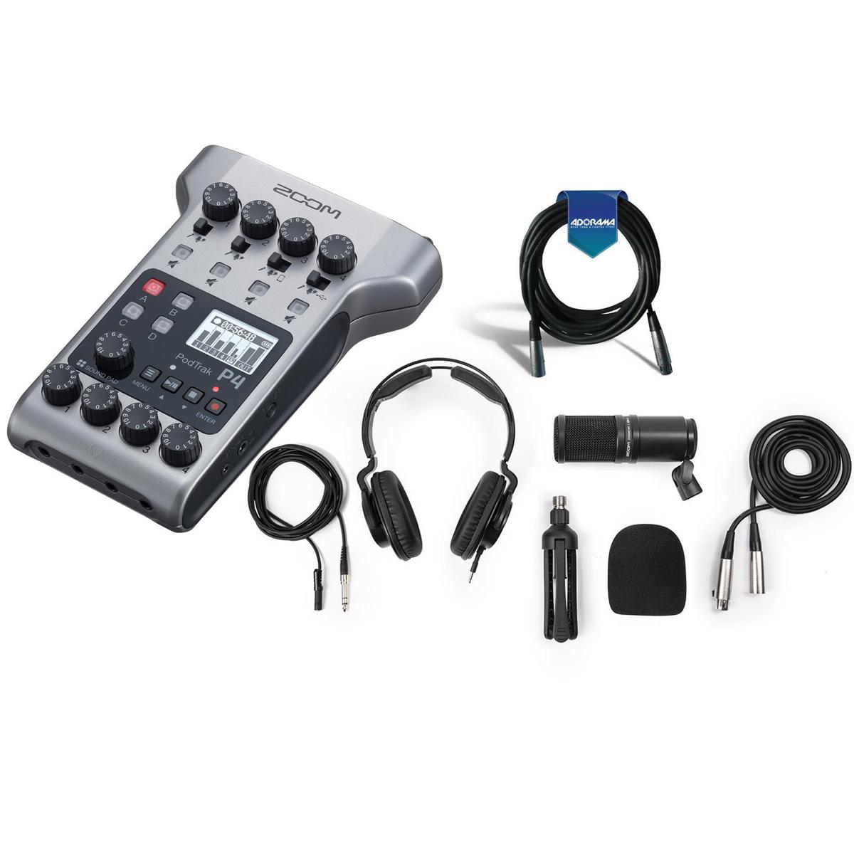 

Zoom PodTrak P4 Podcast Recorder Bundle with ZDM-1 Podcast Mic and XLR Cable