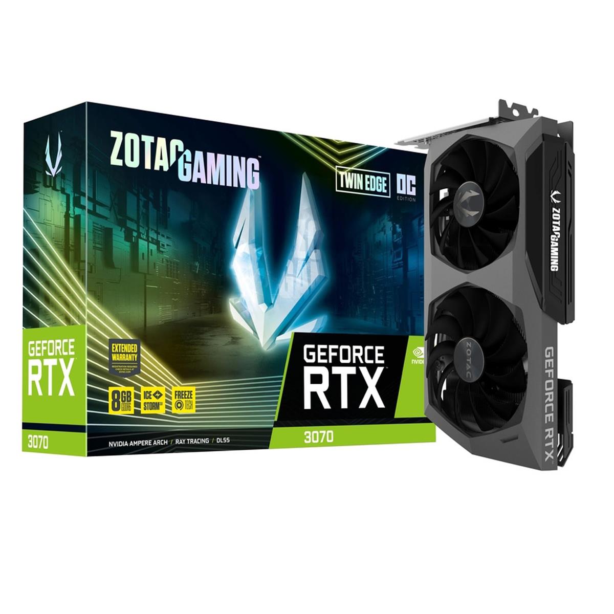 Image of Zotac GAMING GeForce RTX 3070 Twin Edge OC LHR 8GB GDDR6 Graphics Card